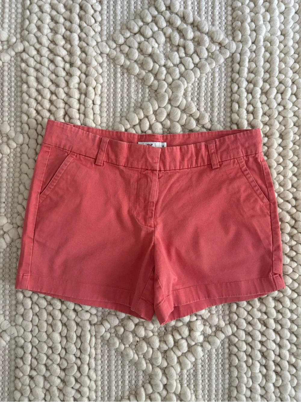 Vineyard Vines Coral Pink Chino Cotton Shorts Girl size 14